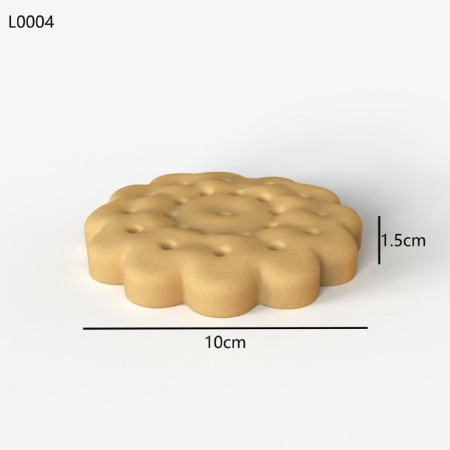 "Cookie" cup coaster silicone mold