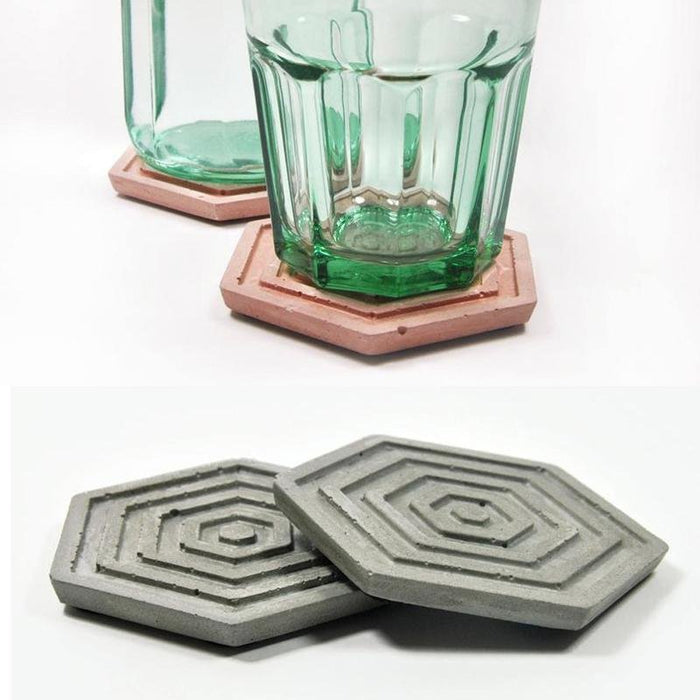 Core design coaster silicone mold - madmolds -