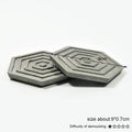 Core design coaster silicone mold - madmolds -