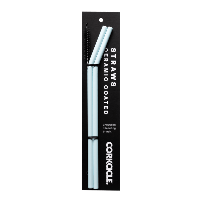 Corkcicle Straw Set -Ceramic Powder Blue