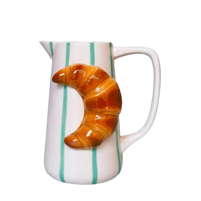 Croissant Jug Pink & Brown 18cm