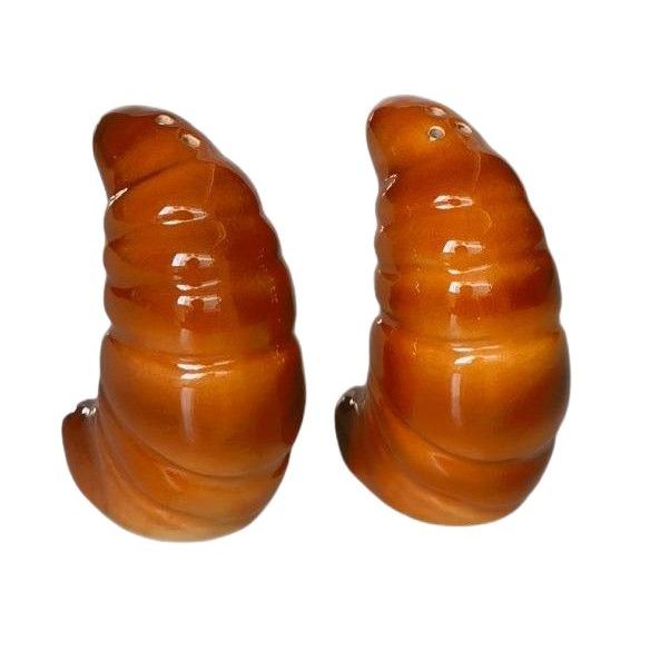Croissant Salt & Pepper Shakers Brown 9cm