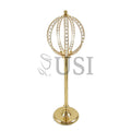Crystal Bead Cinderella Globe Centerpiece Stand, 31.1in, Gold
