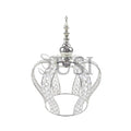 Crystal Bead Crown Grand Centerpiece, 14.75in, Silver
