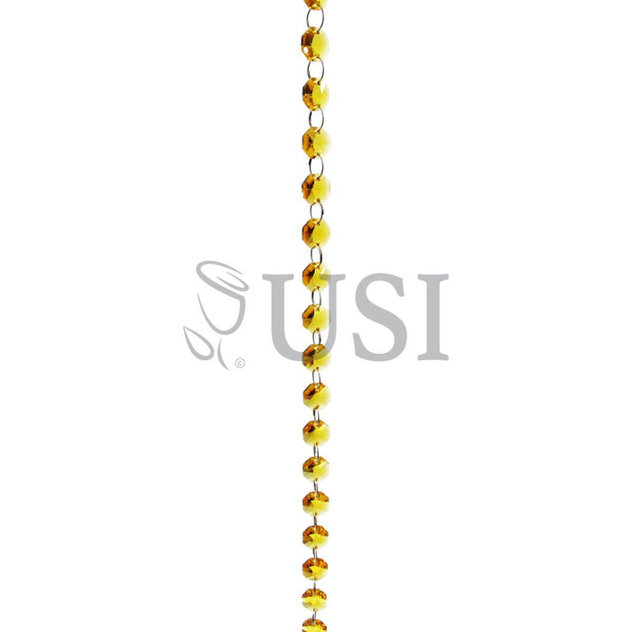 Crystal Bead Garland, 6.6ft, Gold