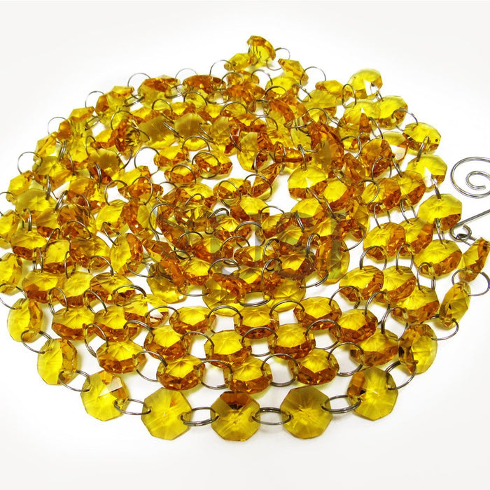 Crystal Bead Garland, 6.6ft, Gold