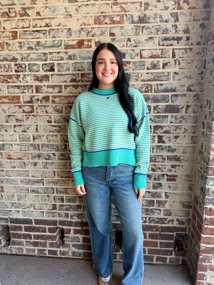 Crystal Coast Sea Foam Green Chenille Sweater