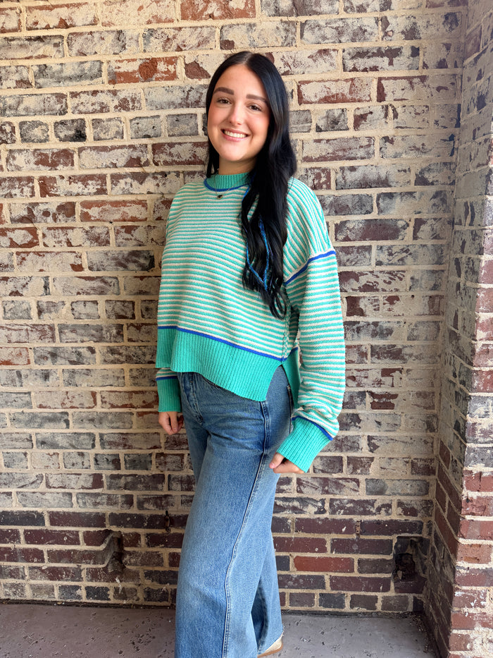 Crystal Coast Sea Foam Green Chenille Sweater