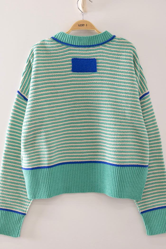 Crystal Coast Sea Foam Green Chenille Sweater