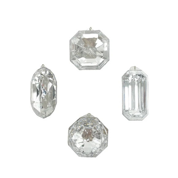 Crystal Jewel Ornament Set, 4"