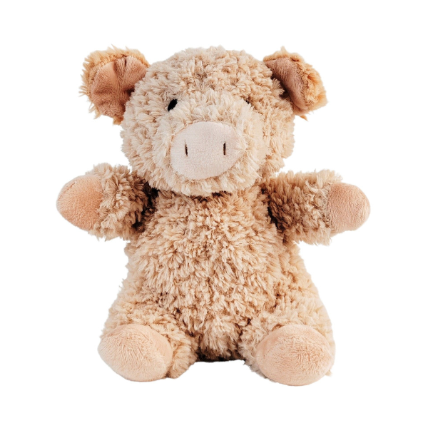 cute curly pink pig soft toy animal