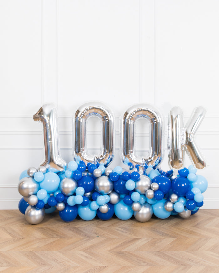 Custom Business Collection - Corporate Message Balloon Pedestal Set (4 Characters)