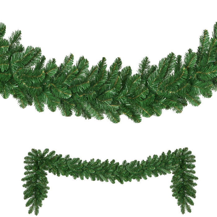 Certified Lights premium Oregon fir artificial Christmas garland with lush green PVC needles and 200 LED mini lights.