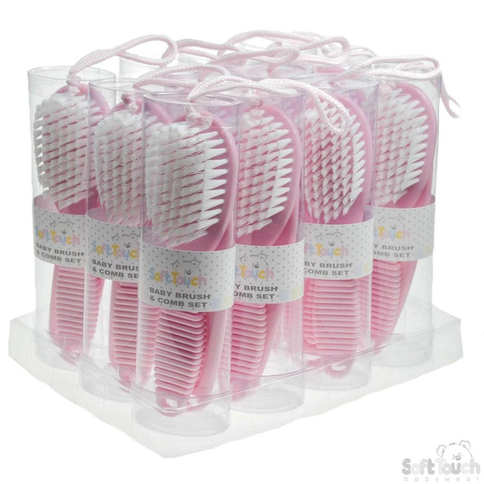 Deluxe Baby Brush & Comb Set: P604-P - Kidswholesale.co.uk