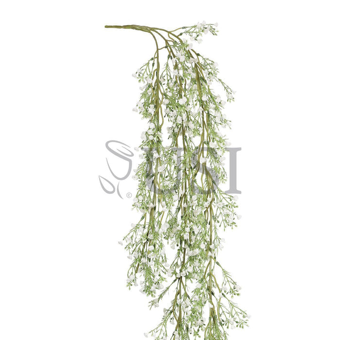 Deluxe Baby's Breath Gypsophila Hanging Bush x3, 42in, White