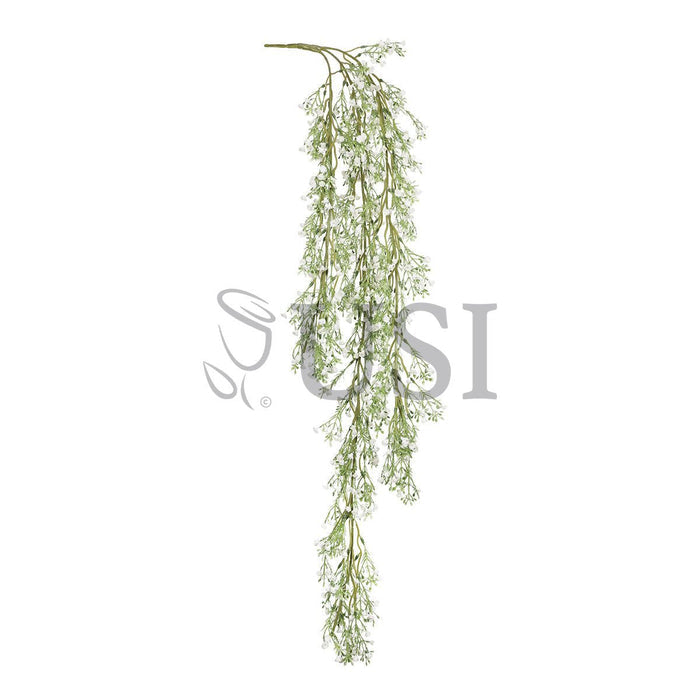 Deluxe Baby's Breath Gypsophila Hanging Bush x3, 42in, White