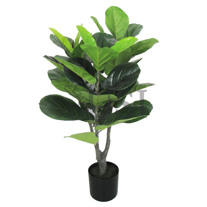 Deluxe Fiddle Leaf Fig Tree Real Touch Potted, 3ft, Green