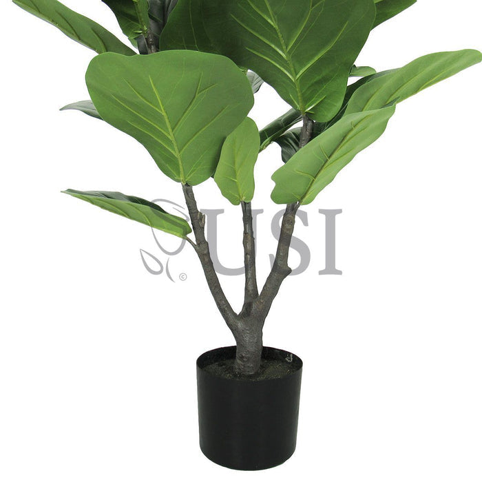 Deluxe Fiddle Leaf Fig Tree Real Touch Potted, 3ft, Green