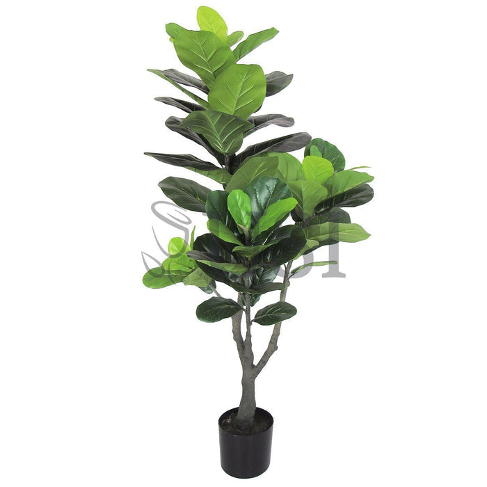 Deluxe Fiddle Leaf Fig Tree Real Touch Potted, 4ft, Green