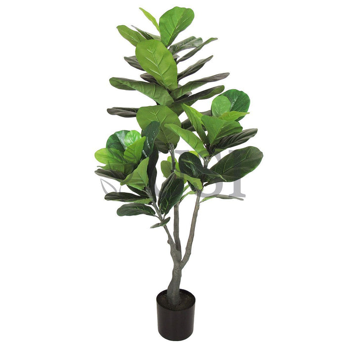 Deluxe Fiddle Leaf Fig Tree Real Touch Potted, 4ft, Green