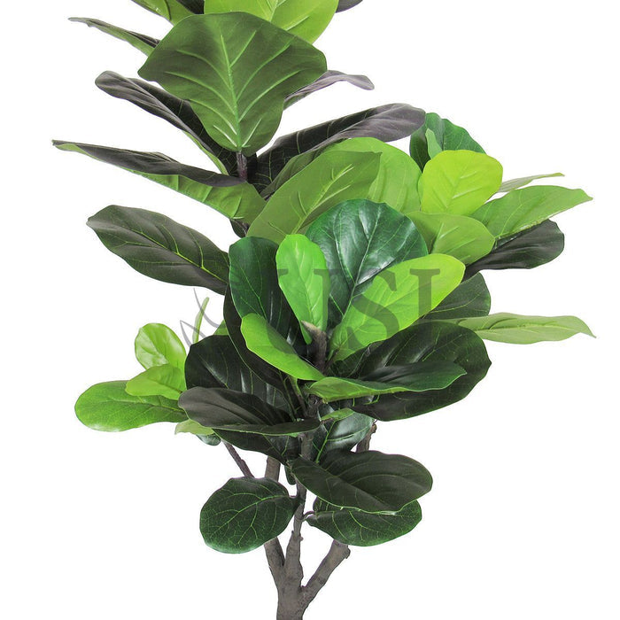 Deluxe Fiddle Leaf Fig Tree Real Touch Potted, 4ft, Green