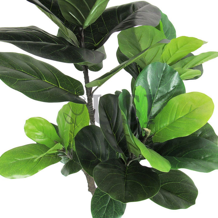 Deluxe Fiddle Leaf Fig Tree Real Touch Potted, 4ft, Green