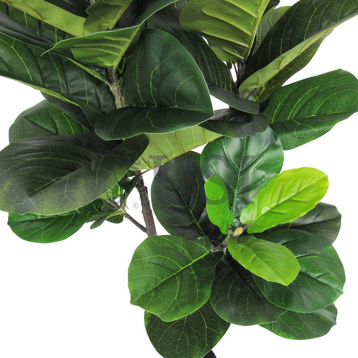 Deluxe Fiddle Leaf Fig Tree Real Touch Potted, 5.75ft, Green