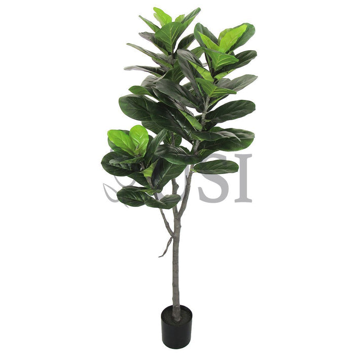 Deluxe Fiddle Leaf Fig Tree Real Touch Potted, 5ft, Green