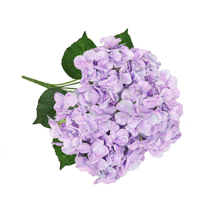 Deluxe Hydrangea Flower Bush Natural Look x7, 20in, Purple