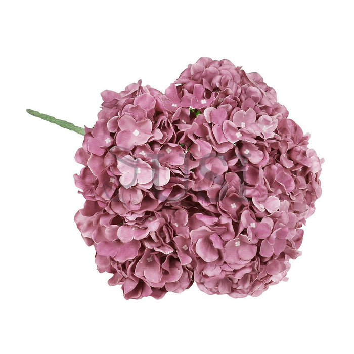 Deluxe Hydrangea Flower Bush x5, 19in, Mauve