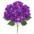 Deluxe Hydrangea Flower Bush x7, 20in, Lavender Purple