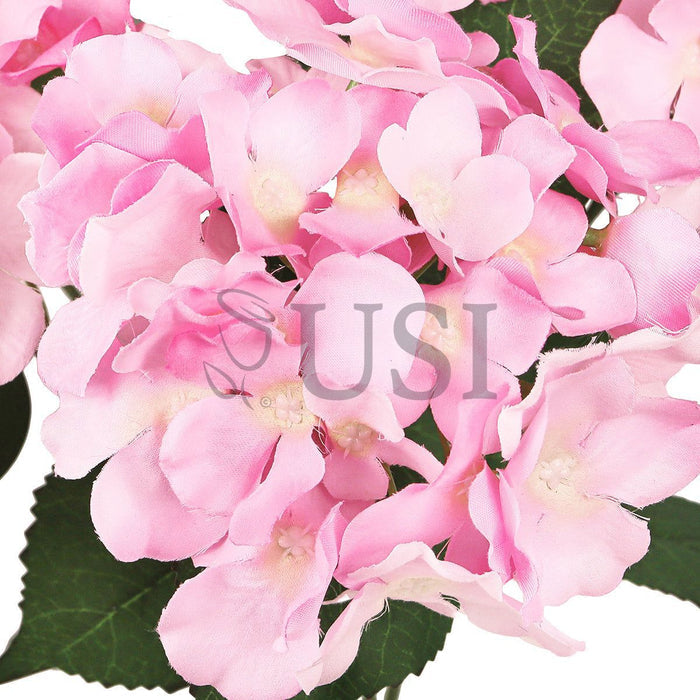 Deluxe Hydrangea Flower Bush x7, 20in, Pink