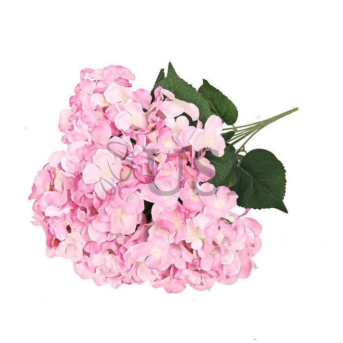 Deluxe Hydrangea Flower Bush x7, 20in, Pink