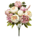 Deluxe Mixed Peony Bush x13, 19in, Champagne Mauve