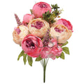 Deluxe Mixed Peony Bush x13, 19in, Coral Peach