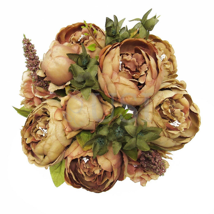 Deluxe Mixed Peony Bush x13, 19in, Olive Cafe