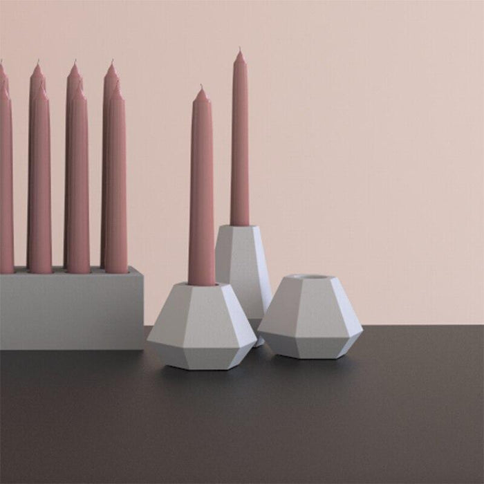 Diamond candlestick silicone mold - madmolds -