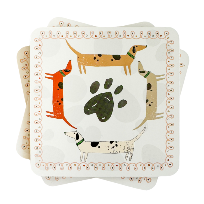 Dog Coasters 10cm Set of 4