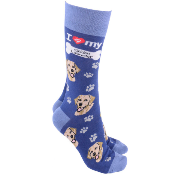 Golden Labrador Socks Green