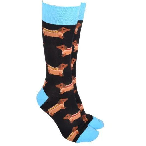 dachshund hot dogs on socks