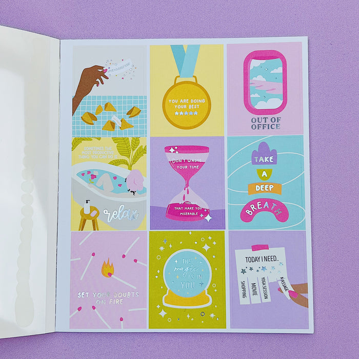 Doing My Best Sticker Book | Matte Sticker Paper | 10 Pages | Holo Foil