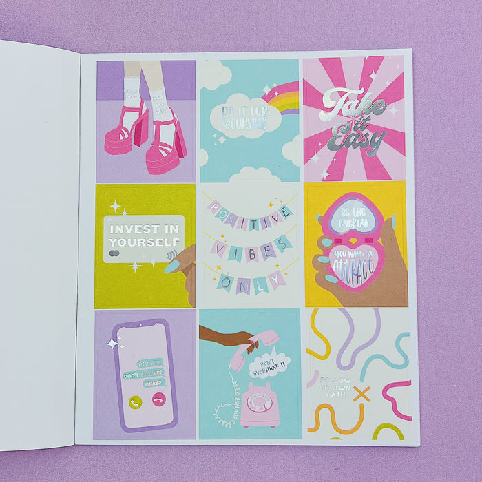 Doing My Best Sticker Book | Matte Sticker Paper | 10 Pages | Holo Foil
