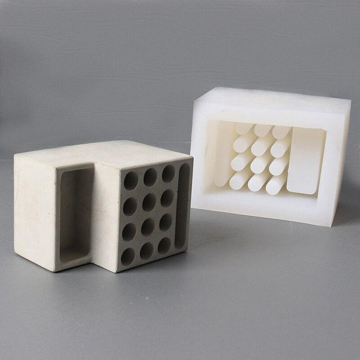 Dotted pen holder silicone mold - madmolds -