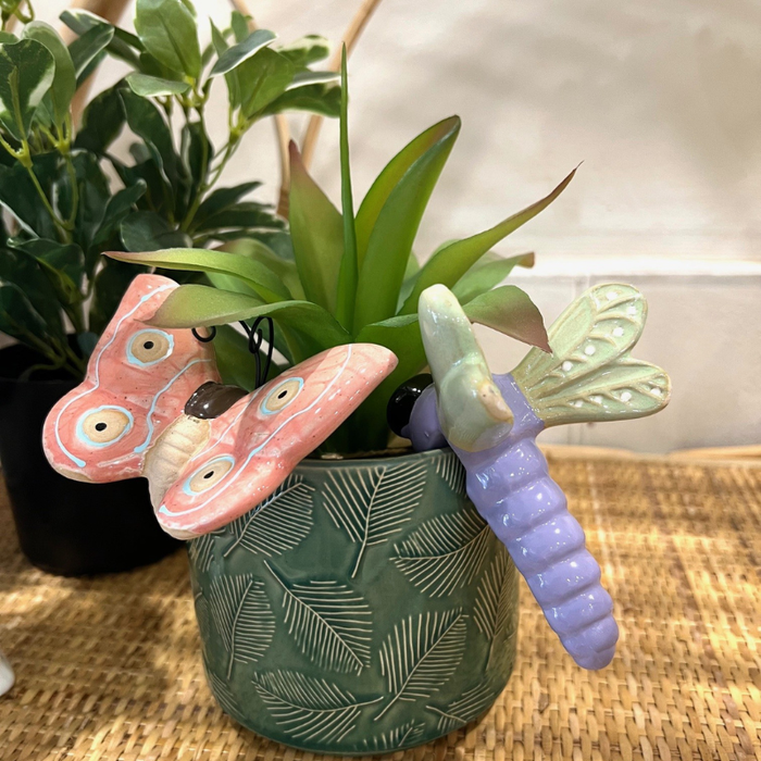 Dragonfly Pot Hanger Green 10cm