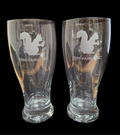 Drinkware - Pilsner Glass - Etched White Squirrel Brevard NC 16 ounces