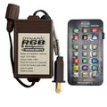 Certified Lights Dynamic RGBWW 100W controller and remote for LED light sets. Features color lock and timer.