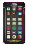 Certified Lights Dynamic RGBWW remote control with buttons for ON, OFF, colors like Red, Green, Blue, and effects like Steady, Wave, Flash Out.