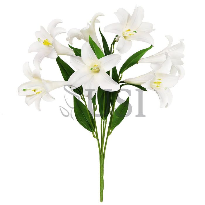 Easter Lily Flower Bush EVA x7, 24in, Cream White