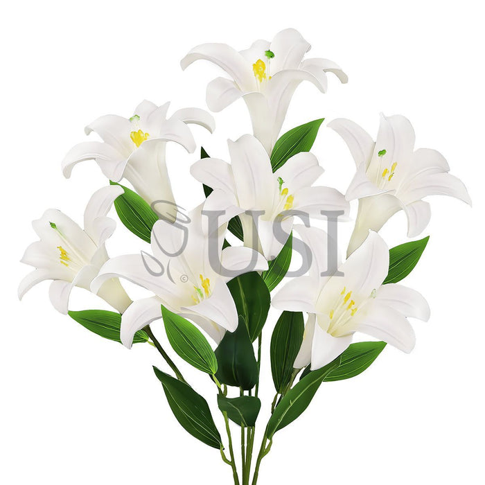 Easter Lily Flower Bush EVA x7, 24in, Cream White