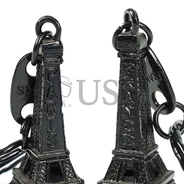 Eiffel Tower Keychain, 2in, Black